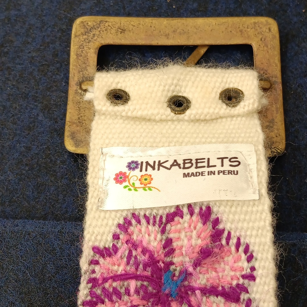 FLORAL PERUVIAN EMBROIDERED INKA BELT (NWOT) - Picture 5 of 8